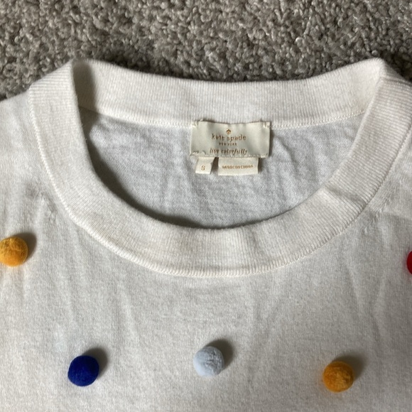 EUC Kate Spade Pom Pom Sweater - Picture 2 of 4